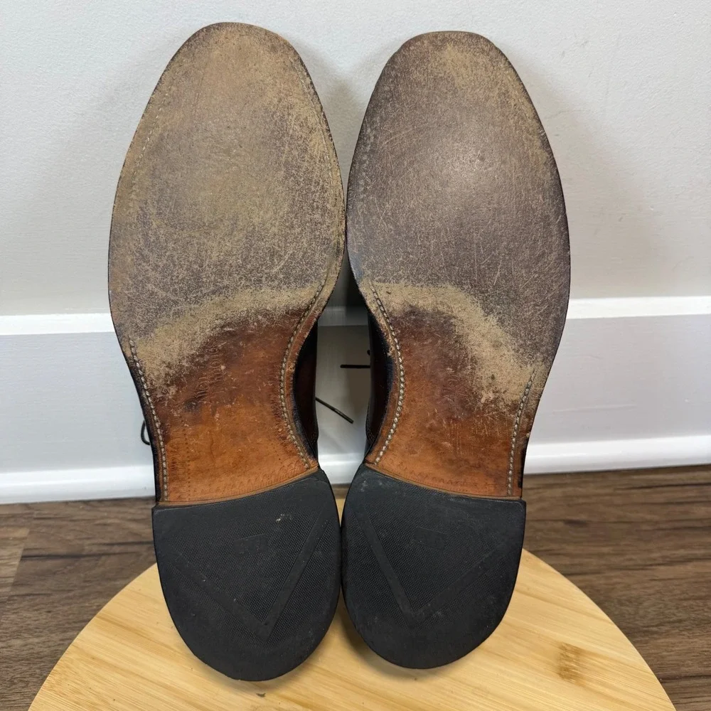 Allen Edmonds Byron Oxford Mens 10.5 C Brown Cap Toe Brogue 14380